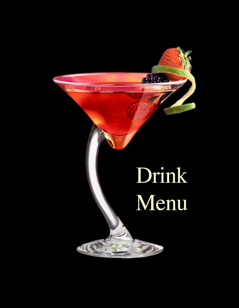 Drink menu cocktail