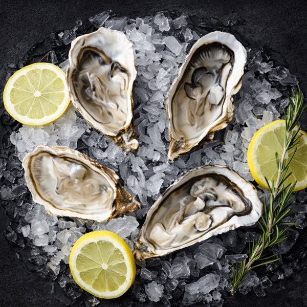 Oysters on ice